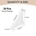 thumbnail image 2 of Uxcell 30Pcs Triangle Glass Corner Protector, 0.2 Inch Plastic Glass Table Corner Protector Transport Corner Guard for Glass, Ceramics, Wood, and Steel(Rounded Corner, Clear), 2 of 6