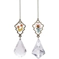 thumbnail image 1 of Cristal con colgante de gato de flores prensadas incrustadas reales, adorno de ventana de prisma, decoración de 3, 1 of 7