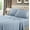 Blue, variant on Sheetsnthings Made in USA- Wyoming King Sheet Set (84x84 Inch Bed) 608tc Soft Cotton Sateen Emperor Bed Sheets, Grey