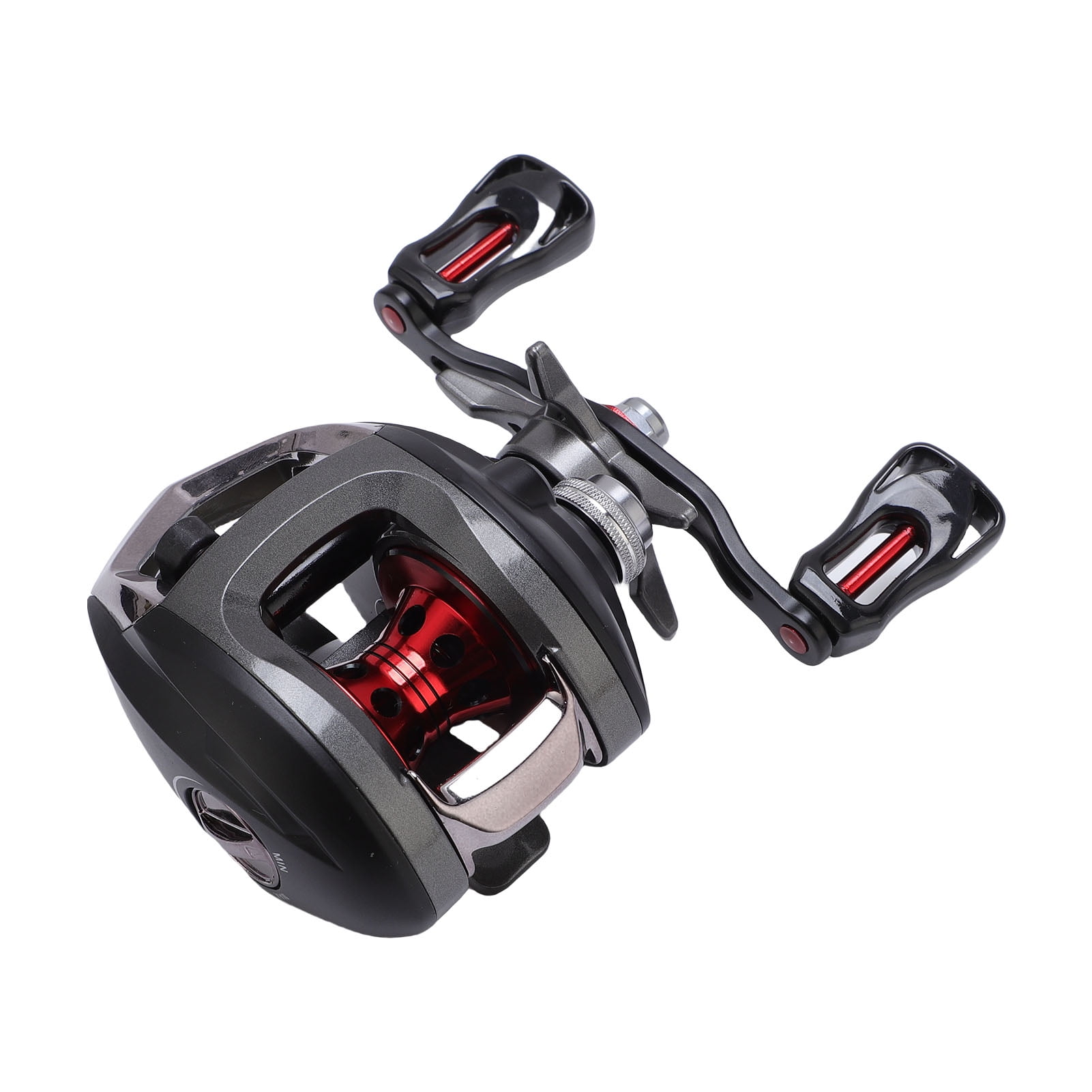 Outdoor Baitcasting Reel Magnetic Double Brake 8KG Max Drag 6.3:1 Gear Ratio Right Hand Design for Freshwater and Saltwater Angling (5.12 inches / 13 cm)