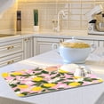 thumbnail image 3 of Iauyy Dish Drying Mat for Kitchen Counter, Super Absorbent & Hanging 16x18 / 18x24 Inch (S/M) Decorated with White Flowers, 3 of 8