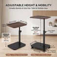 thumbnail image 3 of EZBY C Shaped End Table with Built-In Tablet Groove, 360° Swivel Sofa Side Table, Adjustable Height Mobile Laptop Desk for Couch and Bed, 3 of 10