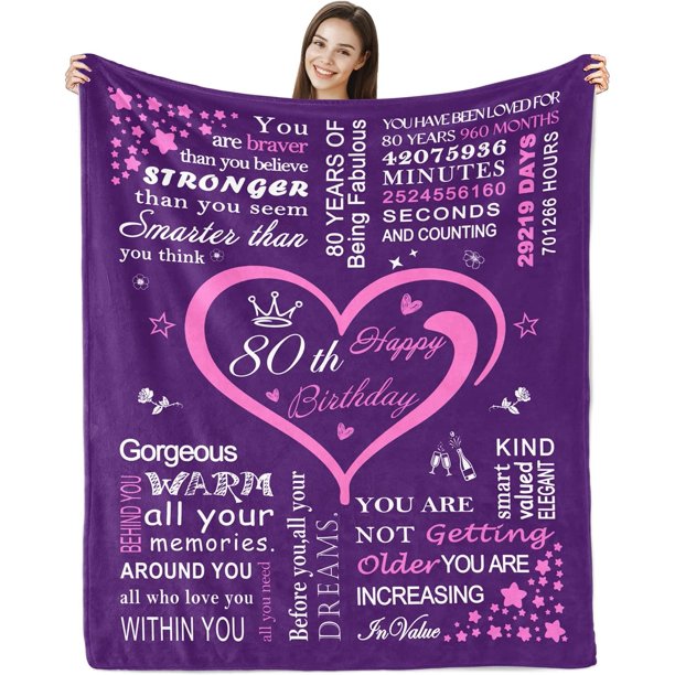 LHSHID 40th Birthday Gifts for Women Blanket 40th Birthday Gifts Ideas Birthday Gifts Throw Blanket Women 40th Birthday Gifts for Sister Wife Mom 40 Year Old Birthday Gift Ideas 30x40in