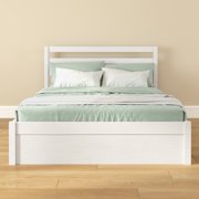 Bear Full Single Bed w/ Underbed Storage Drawers, Brushed White
