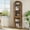 Walnut, variant on Arched Kitchen Pantry Storage Cabinet, Tall Storage Display Cabinet, 5 Tier Bookcase for Living Room (Wood)
