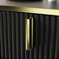 thumbnail image 4 of KULAGAGA  Modern 4 Doors Buffet Cabinet with Storage Drawer, Accent Table Sideboard Furniture with Pop-up Door for Living Room Kitchen Dining Entryway Hallway, Black, 4 of 8
