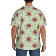 thumbnail image 3 of KLL Lilies Flowers Print Men's Shirt Short Sleeve Button Down Summer Cuba Beach Shirts- 4X-Large, 3 of 5
