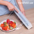 thumbnail image 4 of Hiroekza Wall Mount Magnetic Plastic Cling Film Dispenser with Sliding Cutter- Reusable Food Wrap Cutter for Easy, Neat Cuts | Durable & Safe Kitchen Essential White, 4 of 6