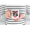 thumbnail image 2 of Red Lips or Lipstick Quotes for Her White Ceramic Coffee & Tea Mug (15oz), 2 of 3