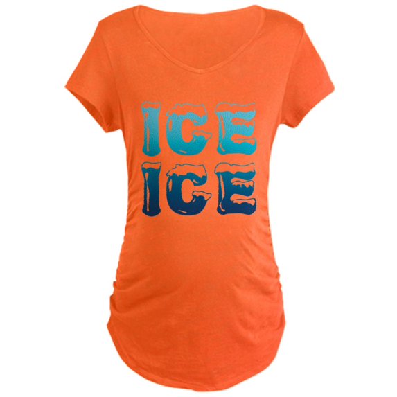 CafePress - Ice Ice Maternity Design - Maternity Dark T-Shirt