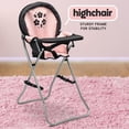 thumbnail image 5 of Dolls To Play Baby Doll Nursery Playset, 4-Piece Doll Furniture Set with Bed, Carrier, High Chair, Rocking Seat and Storage Bag, Pink, 5 of 8