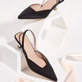 thumbnail image 3 of Elegant Solid Color Kitten Heels with Ankle Strap - Chic & Versatile Pointed Toe  for All-Day Comfort, 3 of 13