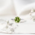 thumbnail image 4 of Rosec Jewels Peridot Solitaire Engagement Ring 2 Carat - August Birthstone Ring for Women - AAA Quality Certified, 925 Sterling Silver, US 4.00, 4 of 8