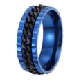 thumbnail image 1 of Anillo HUOGUO Fashion Sand Blast Spins, correa de acero inoxidable, 1 of 1