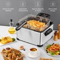 thumbnail image 5 of JIANYI 1700W Electric Deep Fryer with 3 Baskets, 5.3QT/21-Cup Frier Cookers Home Fryer, Large Oil Container, Lid with View Window, Adjustable Temperature and Timer, Family Kitchen Restaurant Use, 5 of 8