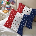 thumbnail image 6 of 2 Pack Outdoor Waterproof Throw Pillows,4th of July Stars Blue Red White Thin Decorative Square Pillow Case Patio Pillows for Chair Couch Sofa 16x16in, 6 of 9