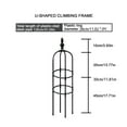 thumbnail image 2 of Climbing Frame Garden Obelisk Trellis Set Plant Support Durable 11Mm U-Shaped Spliced Steel Household Plants Stand Rack, 2 of 4