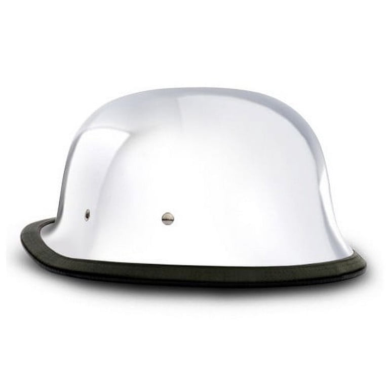 chrome dot german style motorcycle helmet HC102 NOVELTY take a tape measure just above your eyebrow around your head just at the top of your ears D.O.T. German- Hi-Gloss Black L