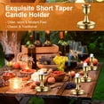 thumbnail image 3 of Candlestick Taper Candle Holders - Gold Candle Stick Candle Holder Decorative, 3 of 7