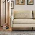 thumbnail image 3 of 75'' Mid-Century Modern Sofa, Comfortable Upholstered Beige Couch, 2/3 Seater with Side Pockets for Living Room, 3 of 7