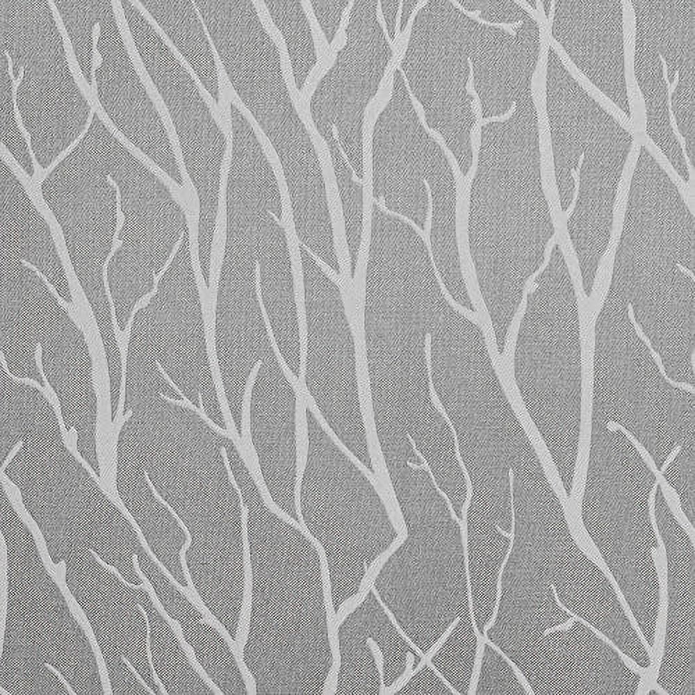 Exclusive Home Forest Hill Patio Woven Room Darkening Blackout Grommet Top Single Curtain Panel, 108"x84", Dove Grey