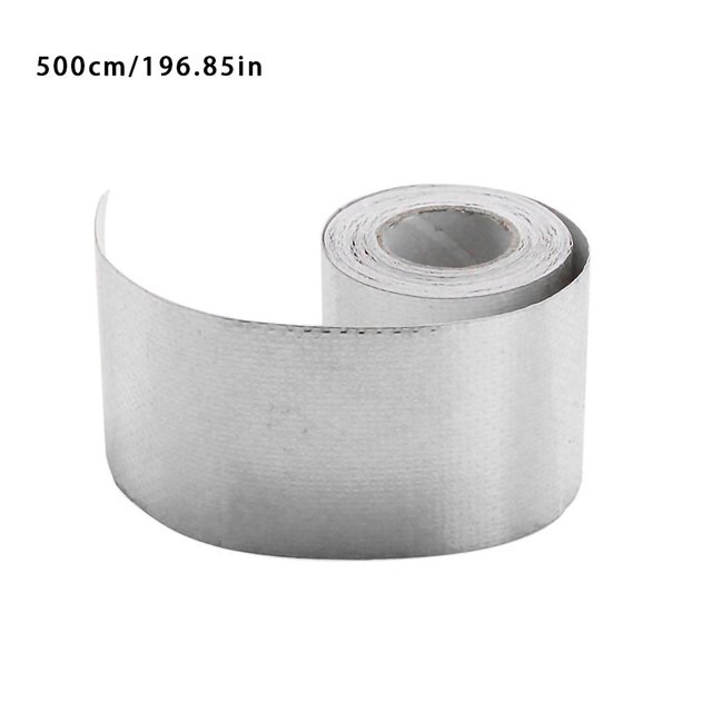 Riwesomey Cinta de papel de aluminio resistente a altas temperaturas Cinta adhesiva de papel de sellado universal 5x5cm Herramientas de reparación de automóviles plata 5x5cm