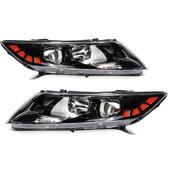 Headlights Assembly For Kia Optima 2011 2012 2013 Black Housing Pair Left Right