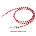 thumbnail image 4 of Chaîne de Retenue pour Lunettes de Lecture Corde Perlée pour Lunettes de Soleil Décoration, Rouge, 4 of 8