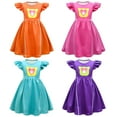 thumbnail image 2 of SUEE Girls Superhero Kitten Dress Cat Face Princess Ruffle Sleeve Dress for 2-8Y, 2 of 3
