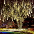 thumbnail image 3 of Juego de 1/2/3/4 luces LED de lluvia de meteoritos, guirnalda de luces navideñas, nieve que cae, carámbanos, iluminación en cascada para el hogar y la boda, 3 of 5