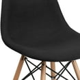 thumbnail image 5 of Flash Furniture 2 Pk. Elon Series Genoa Black Fabric Chair with Wooden Legs, 5 of 10