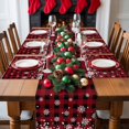 thumbnail image 5 of Christmas Placemats Set of 4, Snowflake Place Mats Winter Snow Red Black Buffalo Plaid Placemat Table Decoration for Kitchen Table Dinner Xmas Holiday Party Home Decor Indoor Outdoor 13x19 Inch, 5 of 9