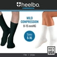 thumbnail image 5 of Heelbo Diabetic Socks for Sensitive Feet Without Elastic for Men and Women for Circulatory Problems, Edema and Neuropathy, Mild Compression, White, Medium, 5 of 7