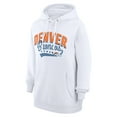 thumbnail image 2 of Women's G-III 4Her by Carl Banks  White Denver Broncos Filigree Logo Pullover Hoodie, 2 of 3