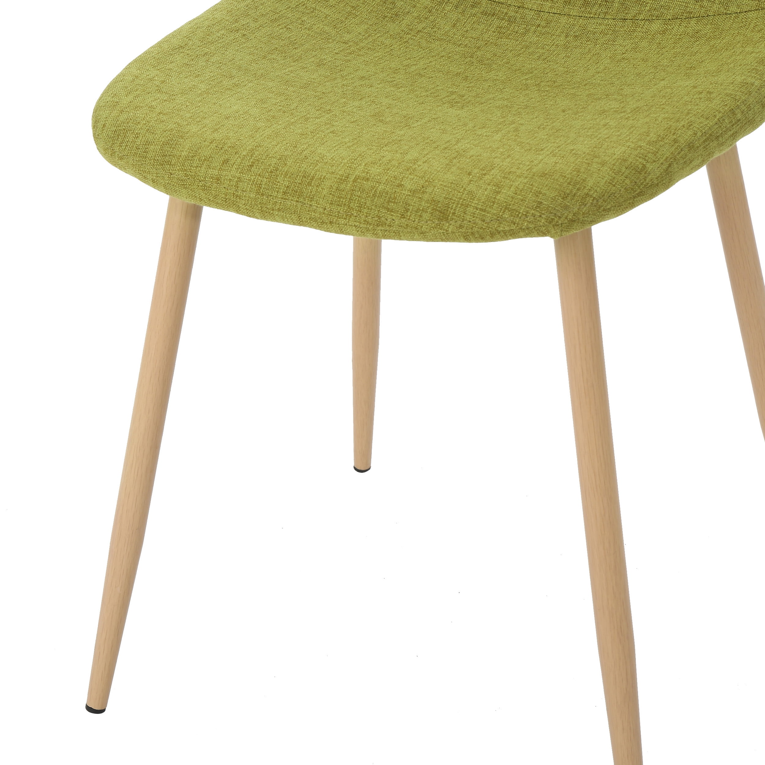 Noble House Rheena Indoor Mid Century Modern Fabric Dining Chairs, Set of 2, Green