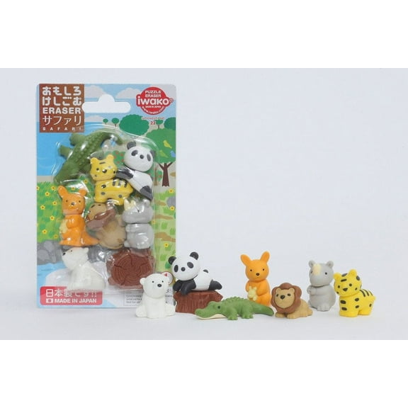 Safari Animal Eraser Card