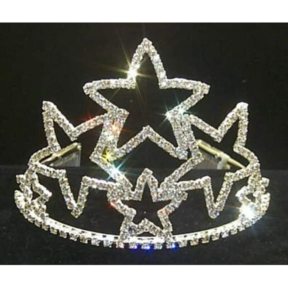 4 1/8" Stacked Star Tiara #11472