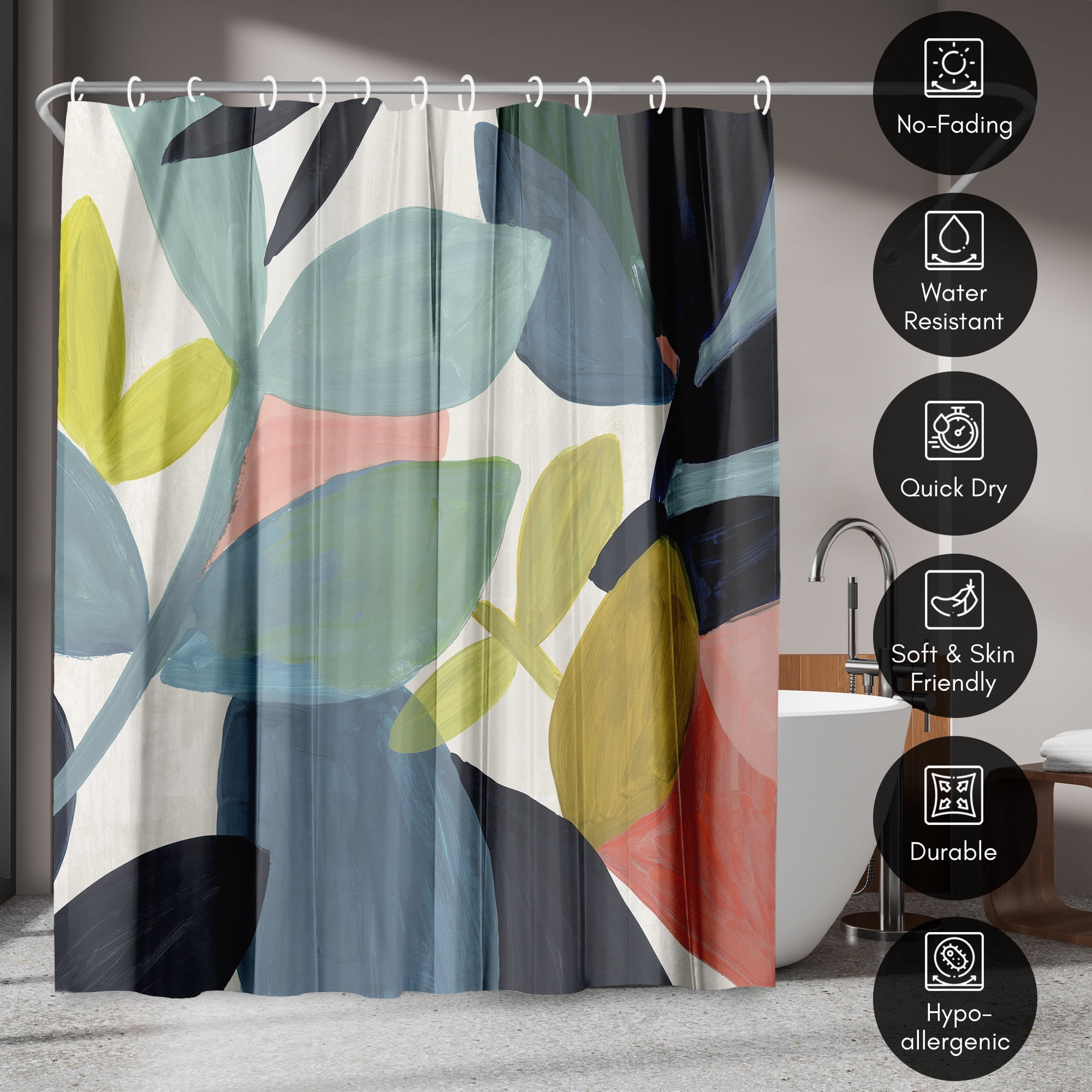 Americanflat 71" x 74" Shower Curtain, Embodiment by PI Creative Art