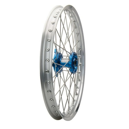 Tusk Impact Complete Wheel - Front 21 x 1.60 Silver Rim/Silver Spoke/Blue Hub For Yamaha YZ400F 1999
