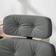 thumbnail image 4 of Silla cruzada con reposabrazos ajustables y ruedas y reposacabezas, silla de escritorio de vanidad de salón PU con asiento amplio para sentarse con piernas cruzadas, 4 of 5