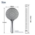 thumbnail image 5 of 5 Inch Handheld Shower Head with Hose, High Pressure 3 Spray Settings Hand Held Showerhead, Extra Long 71 Inch Stainless Steel Hose, Universal Bathroom Part Replacement, Polished Chrome, 5 of 8