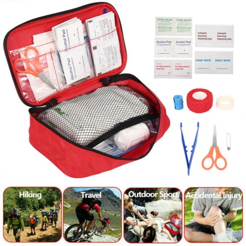 180 Piece First Aid Kit Emergency Mdeical Bag Travel Home Hoilday Aid Set