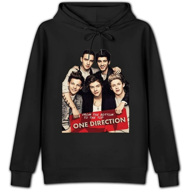 One Direction Men's Oversized Polyester Hoodies with No Pocket Warm Sweatshirts Breathable Jumper