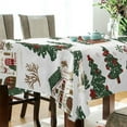 thumbnail image 5 of Yayeee Tablecloths 60" x 90" Rectangle Wrinkle Resistant Party Table Cover, Brown Christmas House, 5 of 8