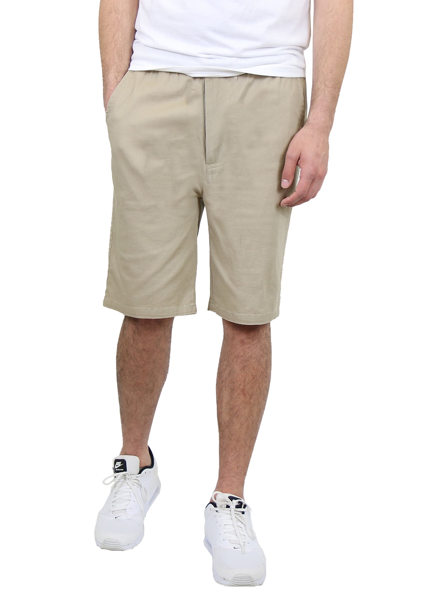 Men's Cotton Chino Shorts with Belt (Sizes 30-42) - Walmart.com