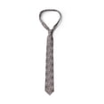 thumbnail image 4 of Men's Tie, Coffee Tones Flowers Art, 3.7", Pale Taupe and Grey, by Ambesonne, 4 of 4
