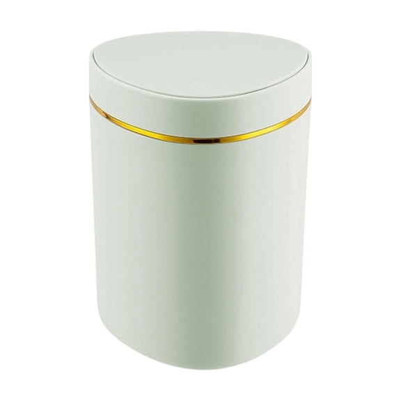 dgysar Desktop Small Trash Can -- 4.9x4.9x6.3 In Press-Type Lid Triangle Wastebasket for Vanity Dorm Room Office Workstation Tidy Green