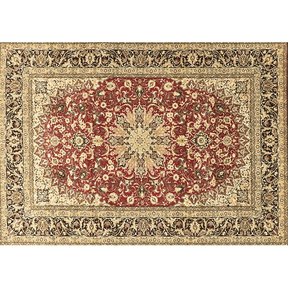 Ahgly Company Indoor Rectangle Medallion Brown Traditional Area Rugs, 2' x 5'