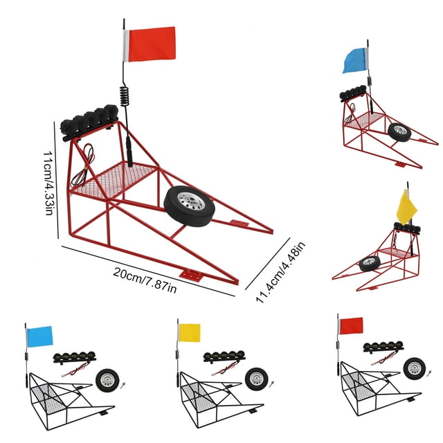 Rear Bucket Roll Cage Rack Remote Control 1:10 Simulation Upgrade Roof Lamp Set Parts Maintenance Replacement for WPL D12 Type 6