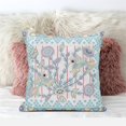 thumbnail image 2 of Amrita Sen Designs  18 x 18 in. Pond Peacock Broadcloth Indoor & Outdoor Zippered Pillow - White, Light Blue & Muted Yellow, 2 of 6